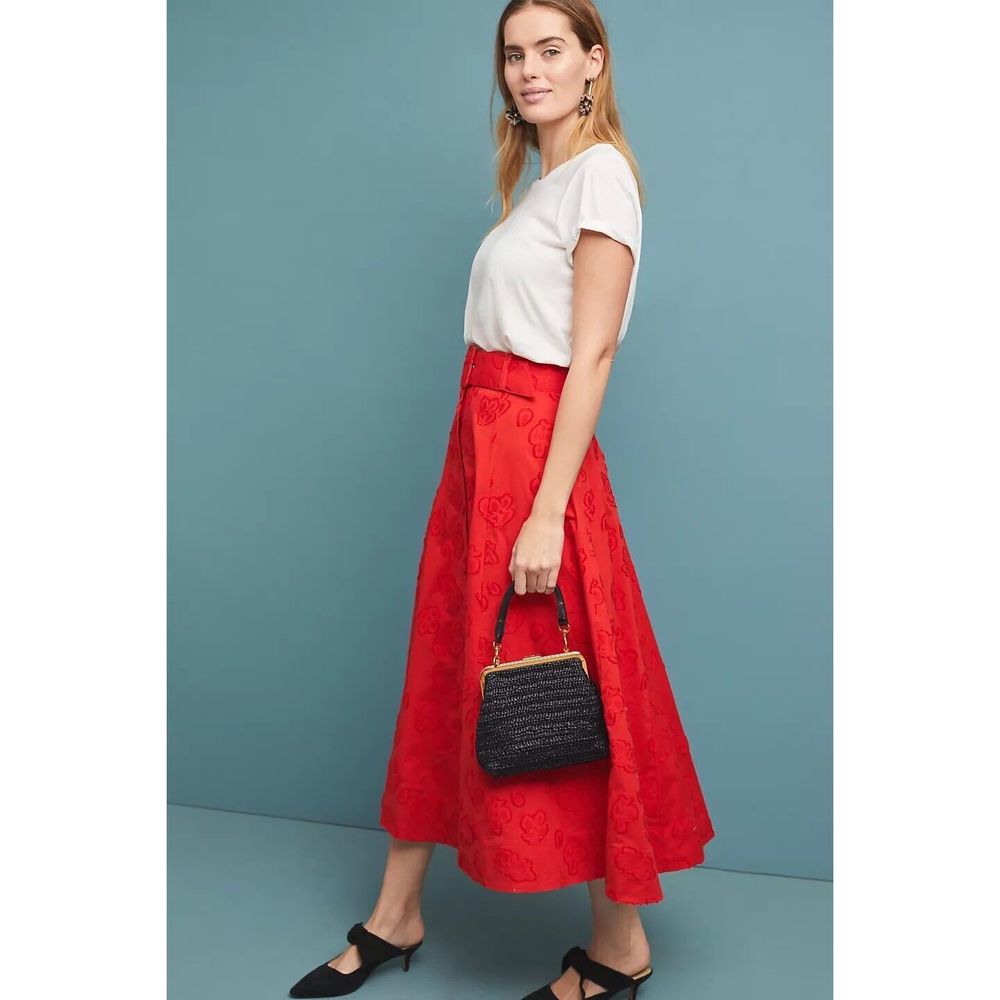 Anthropologie Sandra Belted Skirt